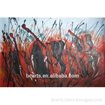 Heavy texture room decoration modern abstract violin pictures